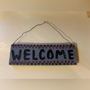 Wood “welcome” sign Rustic Patriotic Wall or Door Decor